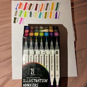 21 Count Illustration Markers Set